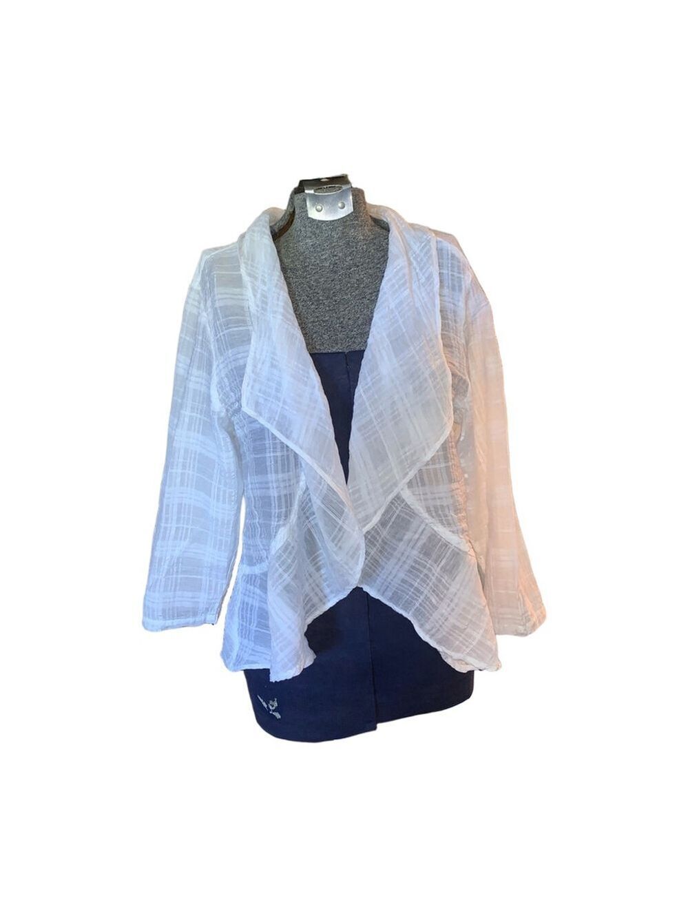 Women's Cut Loose White crinkle Jacket Size S